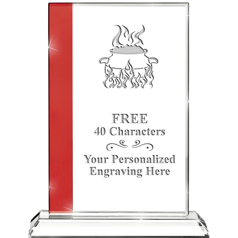 7"FLORENCE CRYSTAL W/RUBY STRP