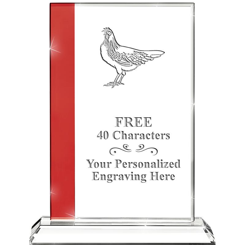 7"FLORENCE CRYSTAL W/RUBY STRP