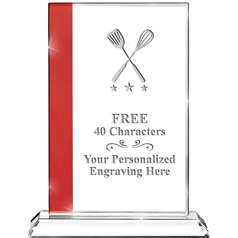 7"FLORENCE CRYSTAL W/RUBY STRP