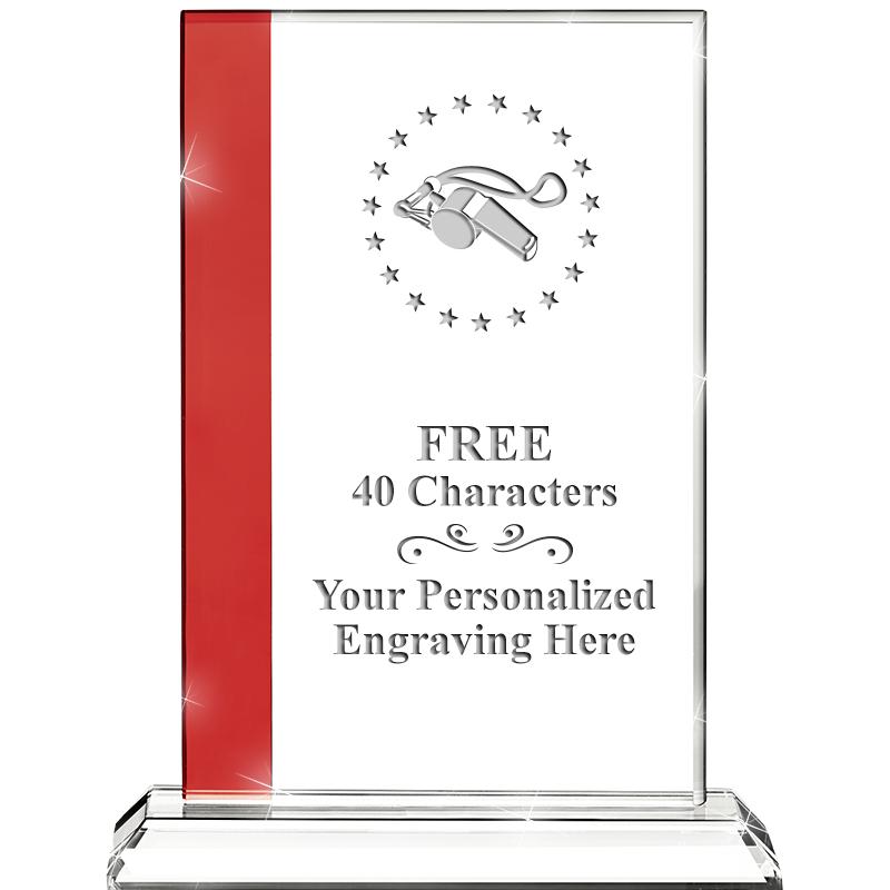 7"FLORENCE CRYSTAL W/RUBY STRP