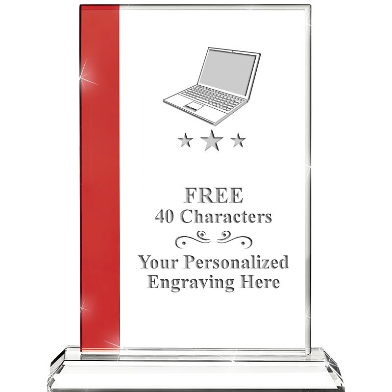 7"FLORENCE CRYSTAL W/RUBY STRP