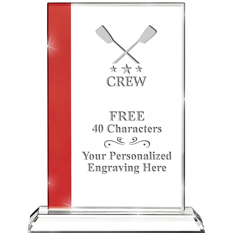 7"FLORENCE CRYSTAL W/RUBY STRP