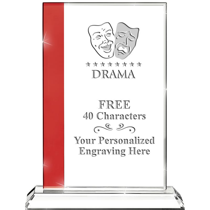 7"FLORENCE CRYSTAL W/RUBY STRP