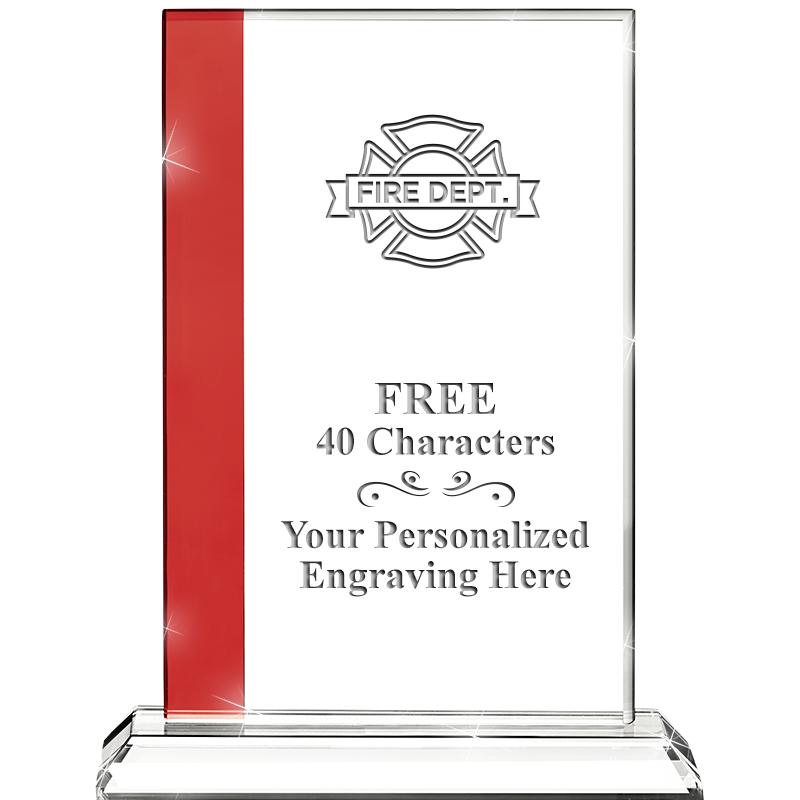 7"FLORENCE CRYSTAL W/RUBY STRP