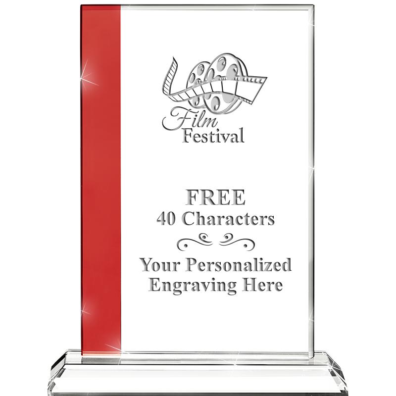 7"FLORENCE CRYSTAL W/RUBY STRP