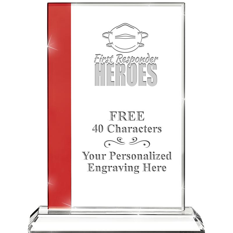 7"FLORENCE CRYSTAL W/RUBY STRP