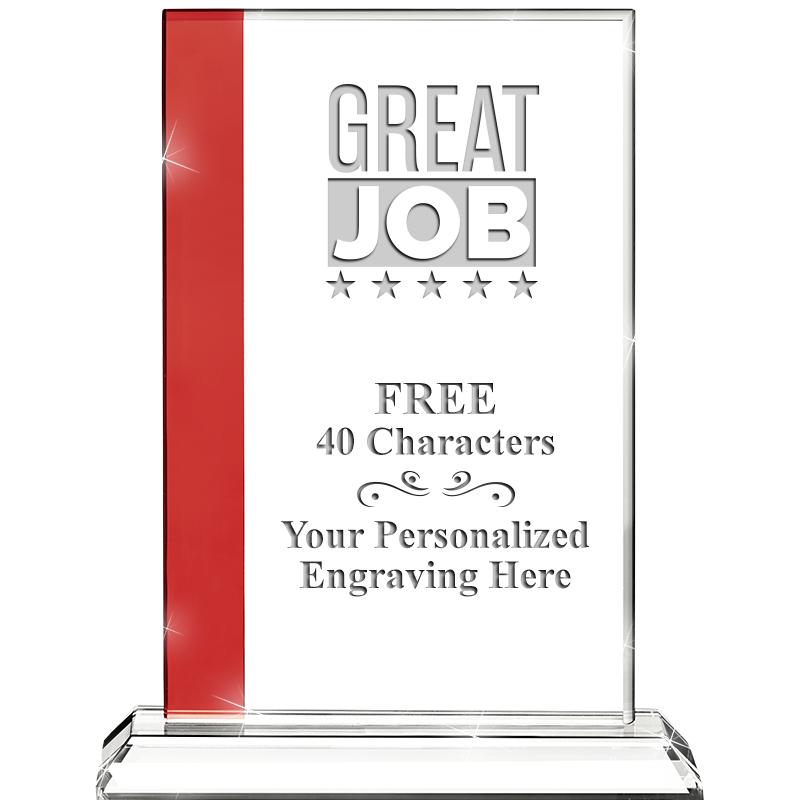 7"FLORENCE CRYSTAL W/RUBY STRP