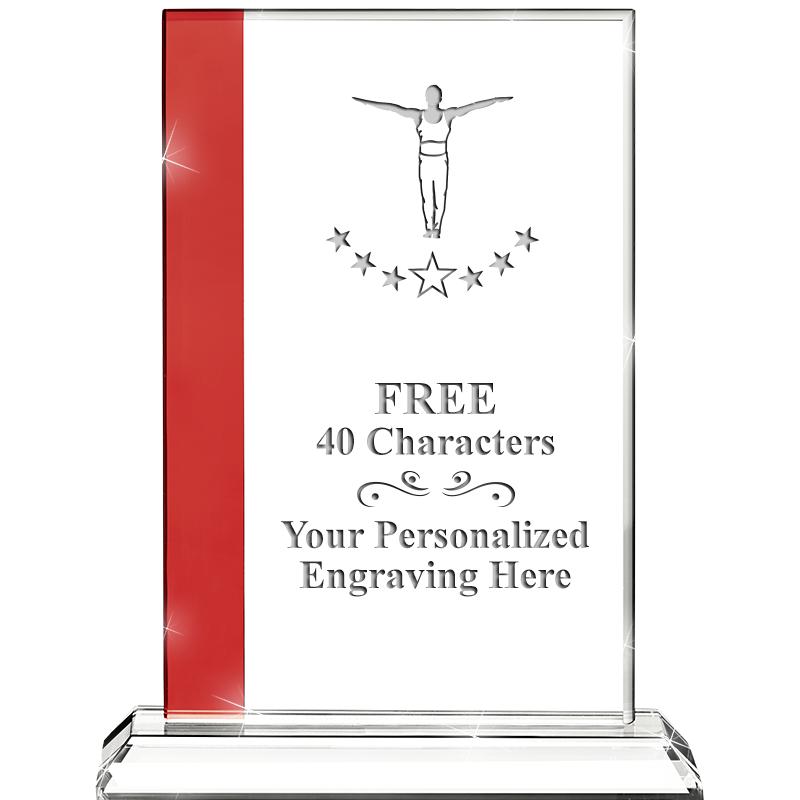 7"FLORENCE CRYSTAL W/RUBY STRP