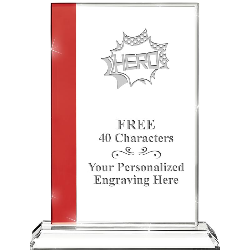 7"FLORENCE CRYSTAL W/RUBY STRP