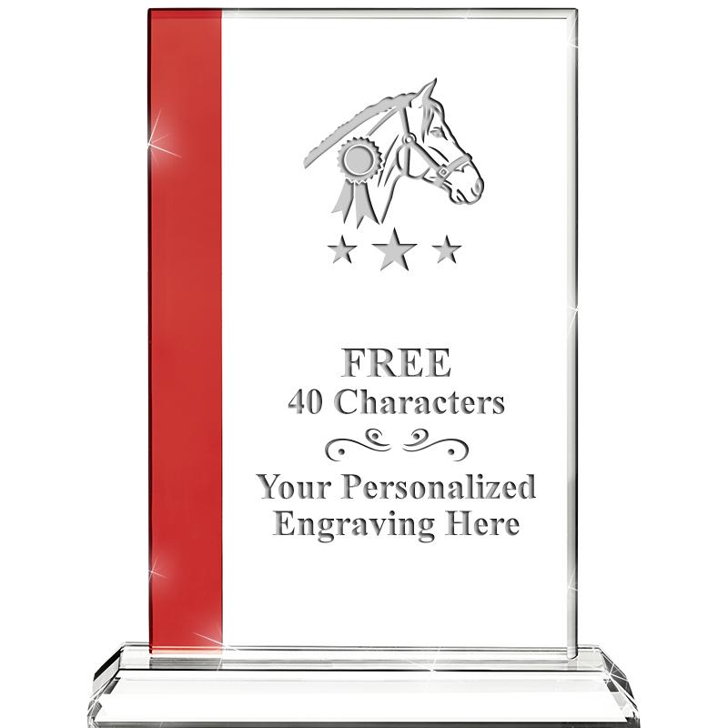 7"FLORENCE CRYSTAL W/RUBY STRP