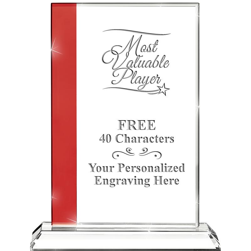 7"FLORENCE CRYSTAL W/RUBY STRP