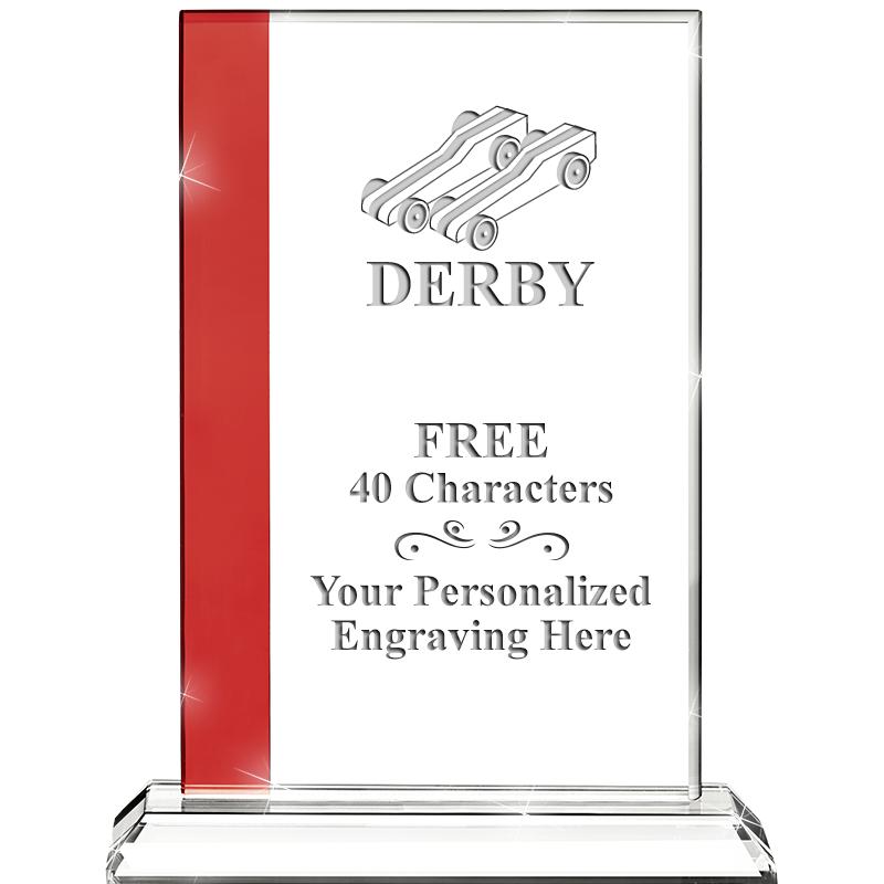 7"FLORENCE CRYSTAL W/RUBY STRP