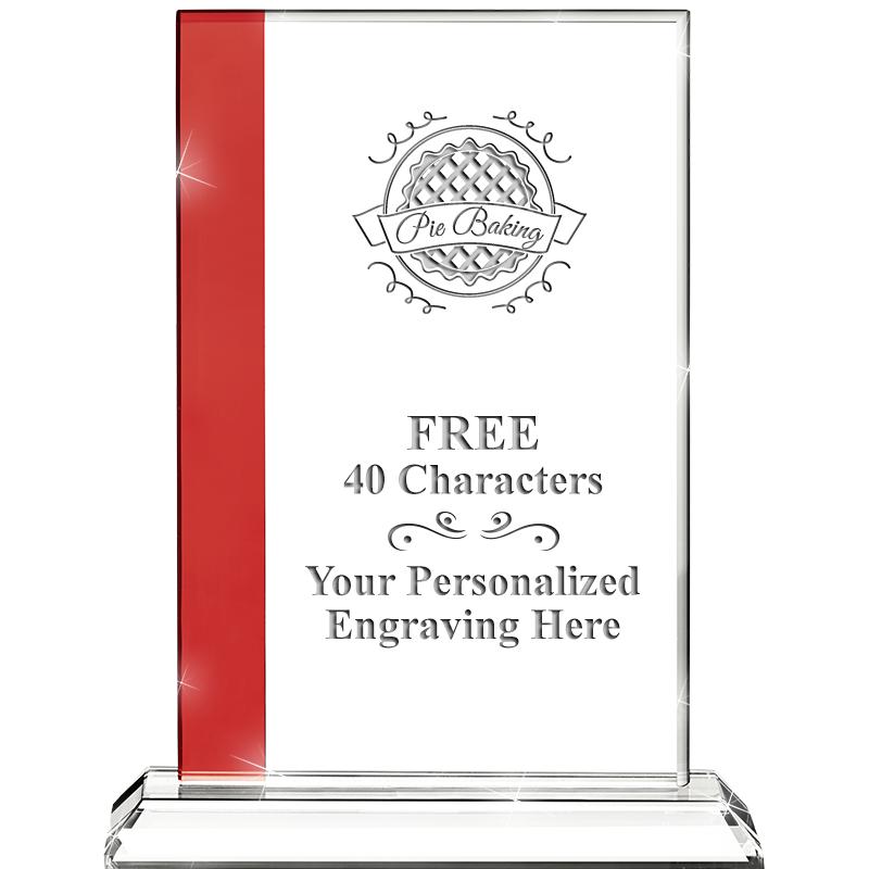 7"FLORENCE CRYSTAL W/RUBY STRP