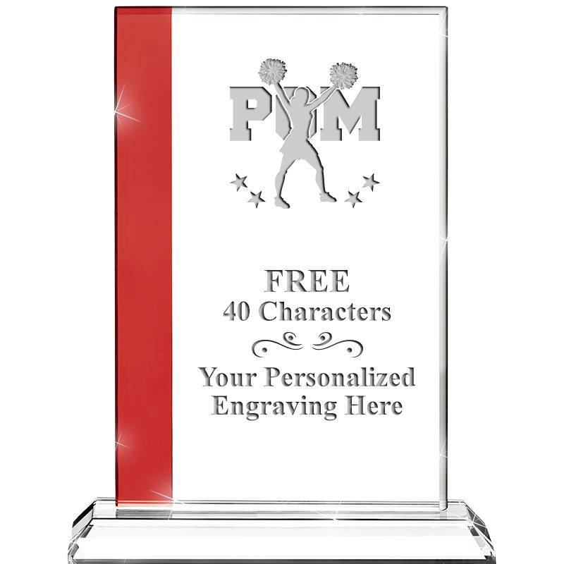 7"FLORENCE CRYSTAL W/RUBY STRP