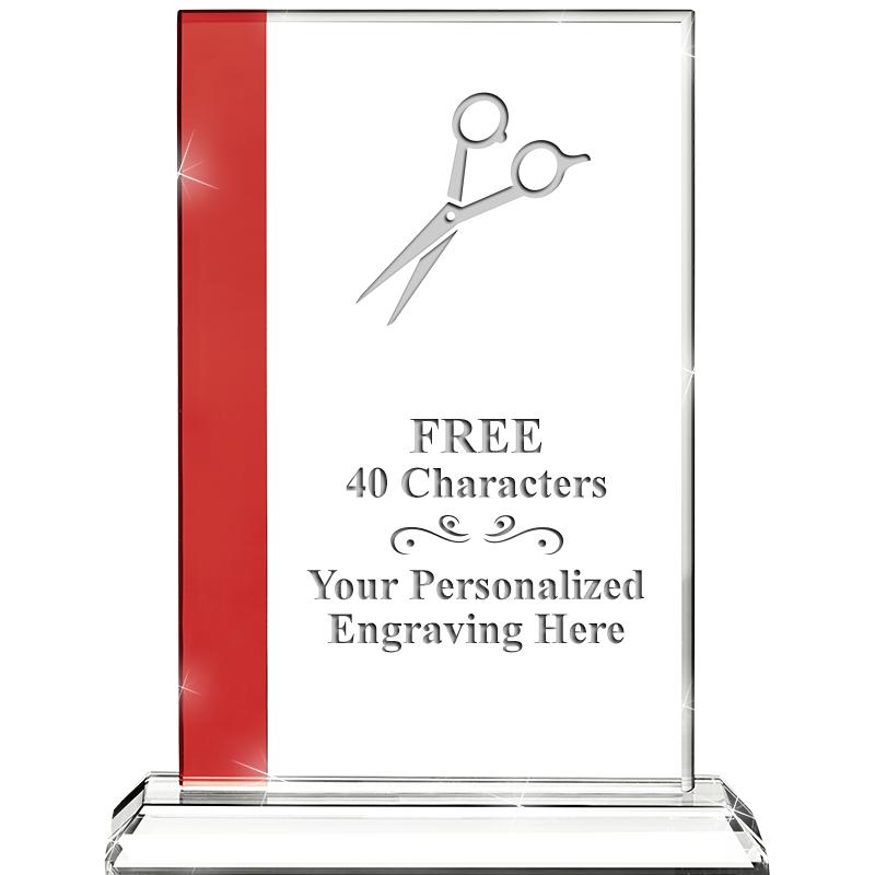 7"FLORENCE CRYSTAL W/RUBY STRP