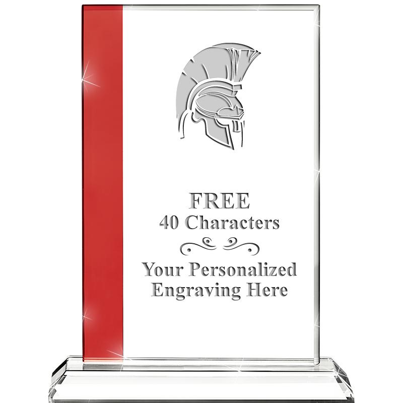 7"FLORENCE CRYSTAL W/RUBY STRP