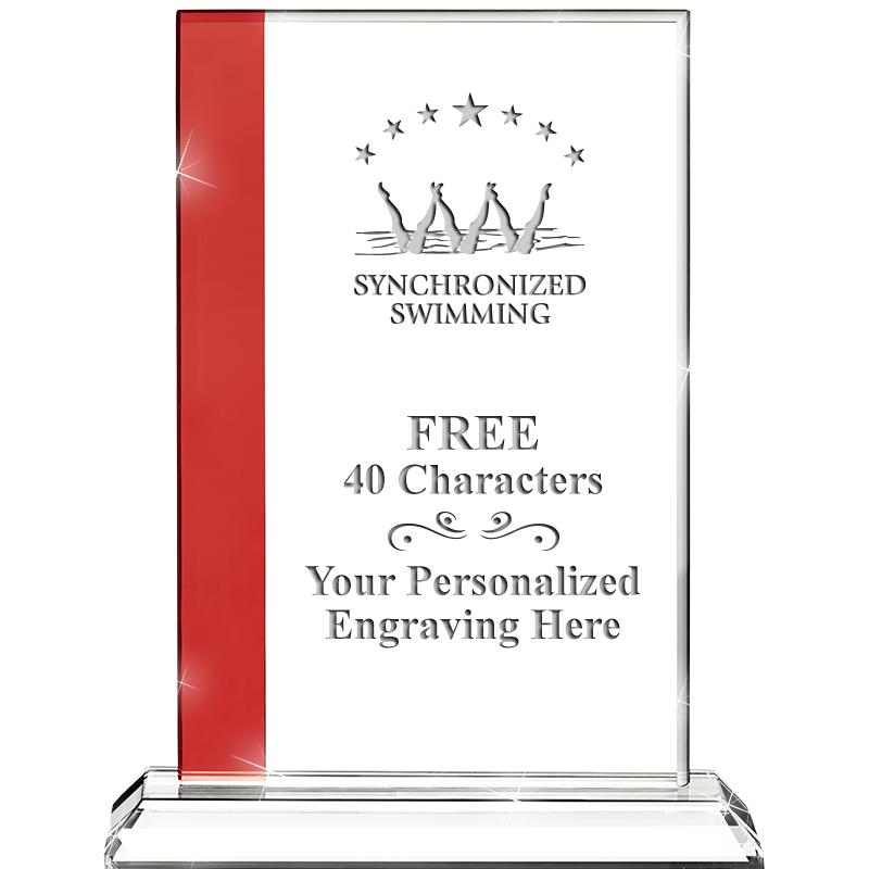 7"FLORENCE CRYSTAL W/RUBY STRP