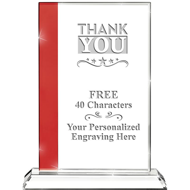 7"FLORENCE CRYSTAL W/RUBY STRP