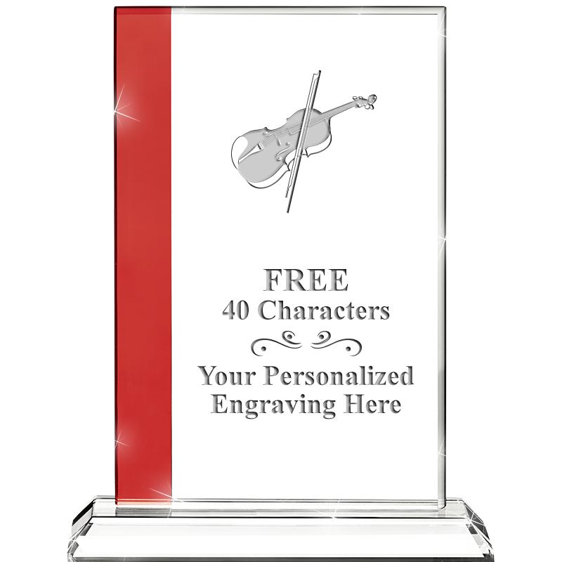 7"FLORENCE CRYSTAL W/RUBY STRP