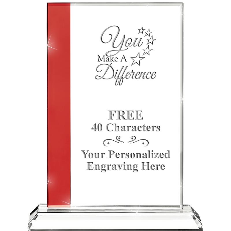 7"FLORENCE CRYSTAL W/RUBY STRP