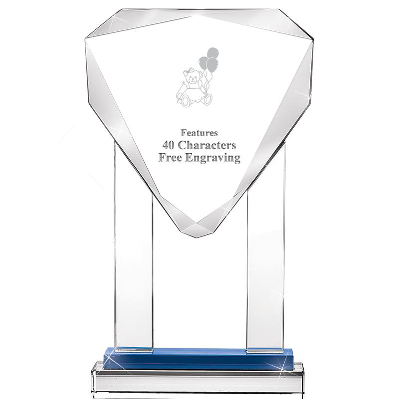 10"RISING NOBLE GEM CRSTL BLUE