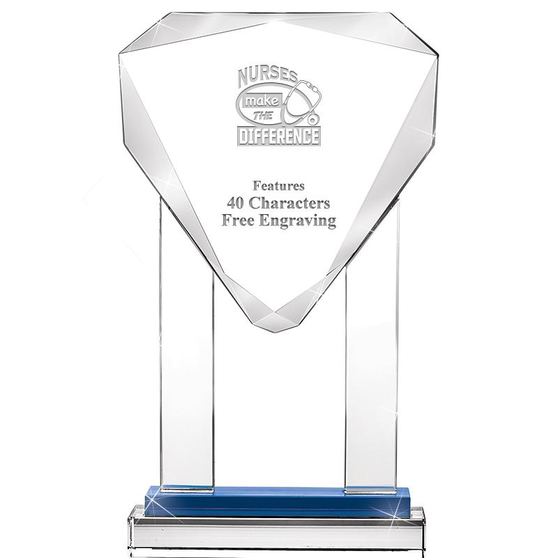 10"RISING NOBLE GEM CRSTL BLUE