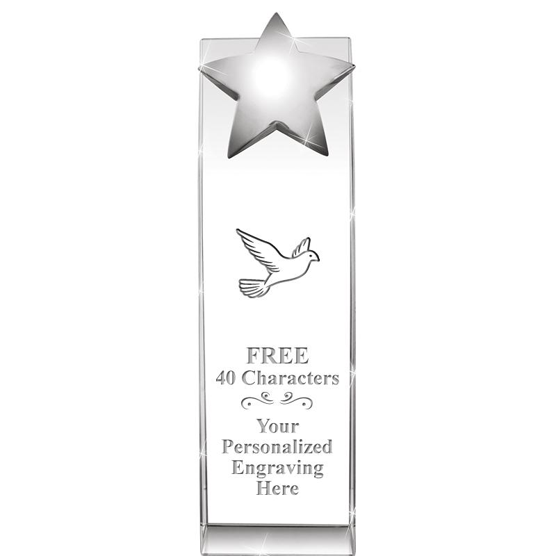 9.5"RECOGNITION CRYSTAL TOWER