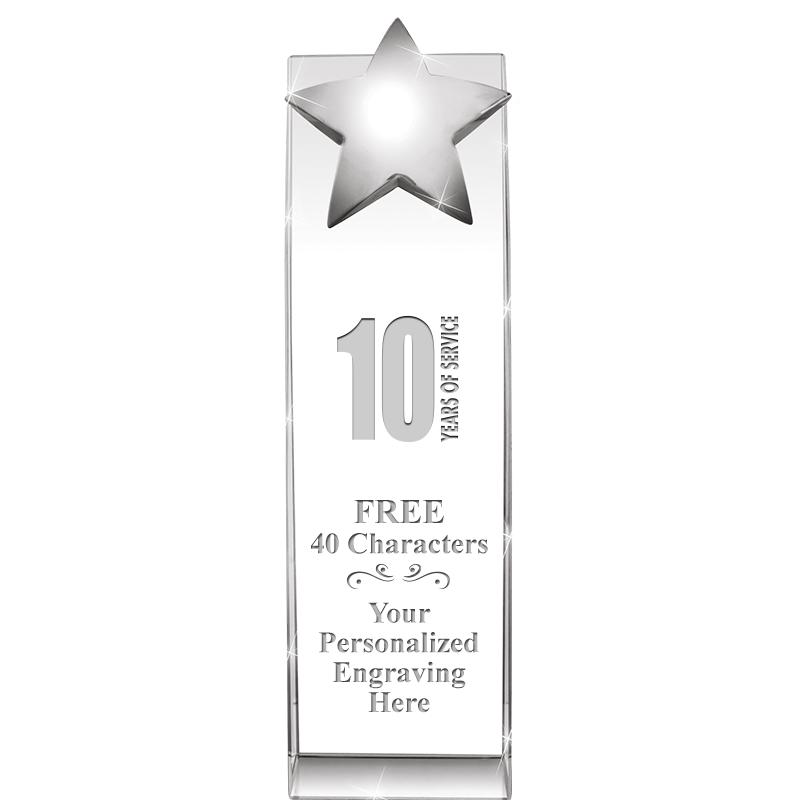 9.5"RECOGNITION CRYSTAL TOWER