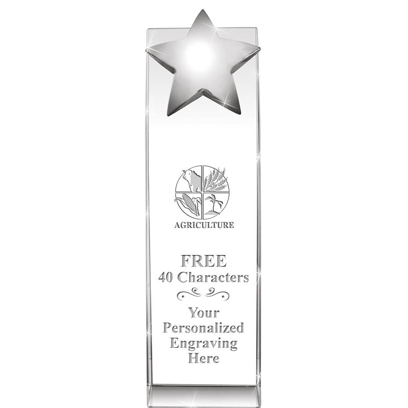 9.5"RECOGNITION CRYSTAL TOWER