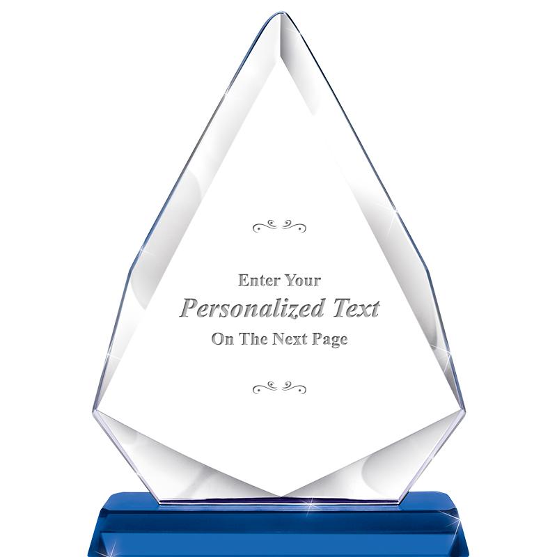 10" SAPPHIRE FORTUNE CRYSTAL