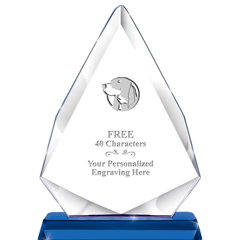 10" SAPPHIRE FORTUNE CRYSTAL