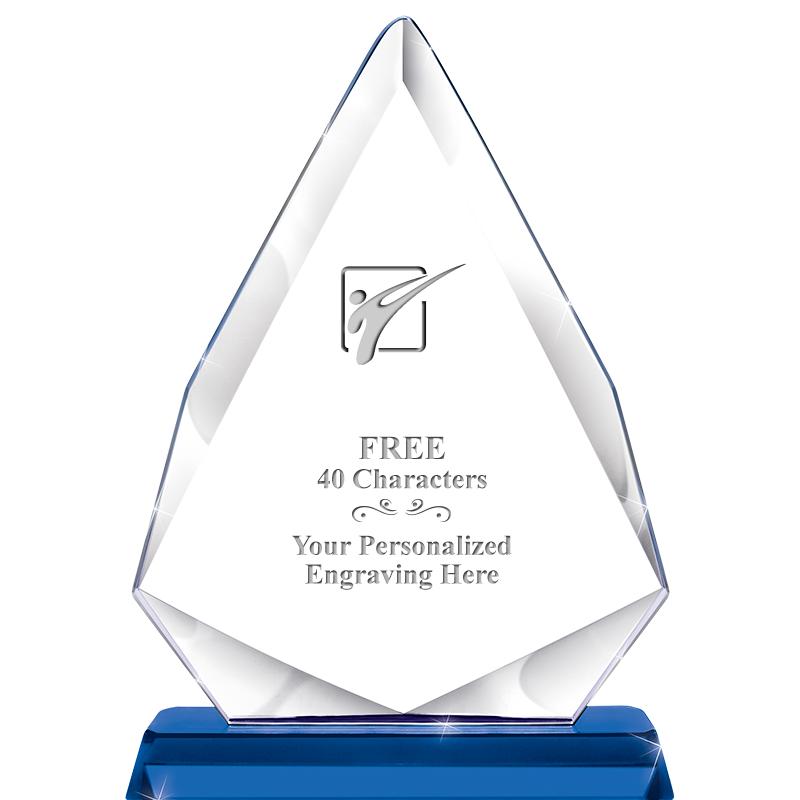 10" SAPPHIRE FORTUNE CRYSTAL