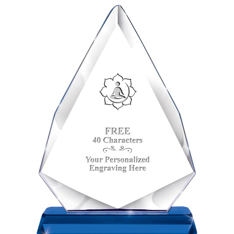 10" SAPPHIRE FORTUNE CRYSTAL