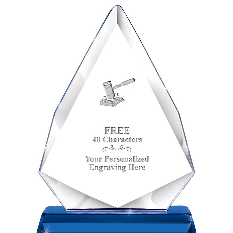 10" SAPPHIRE FORTUNE CRYSTAL