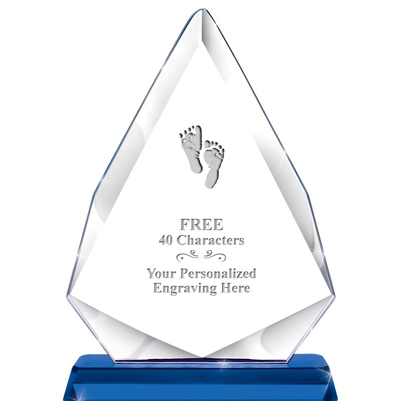 10" SAPPHIRE FORTUNE CRYSTAL