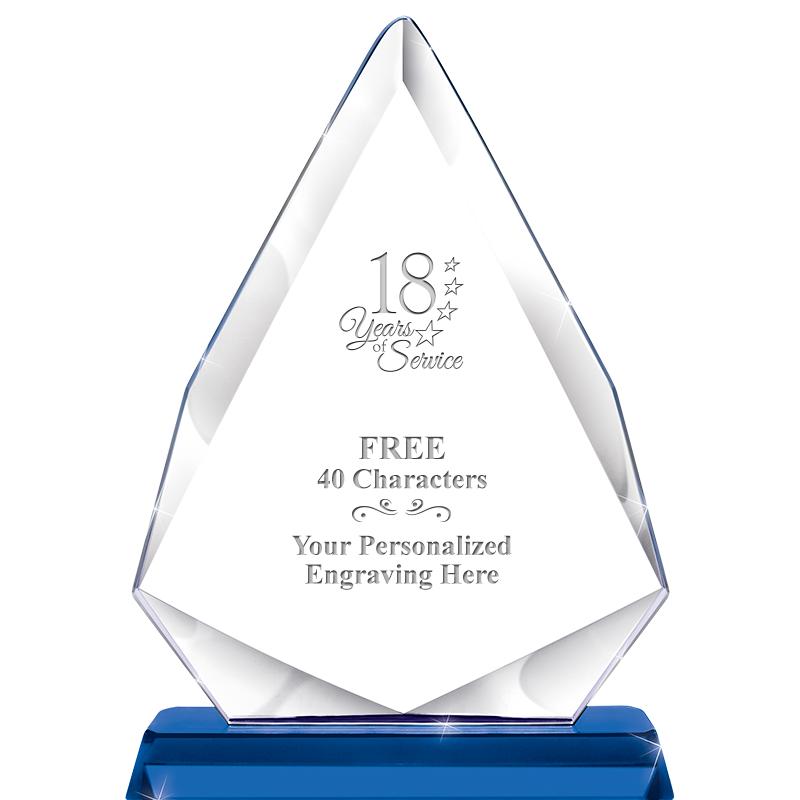 10" SAPPHIRE FORTUNE CRYSTAL