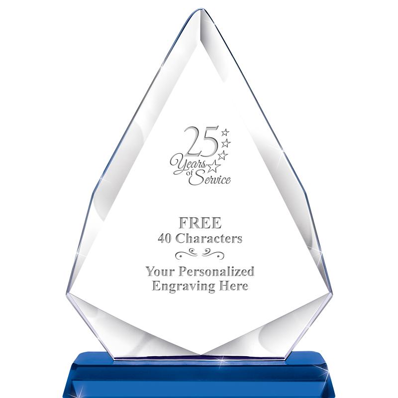 10" SAPPHIRE FORTUNE CRYSTAL