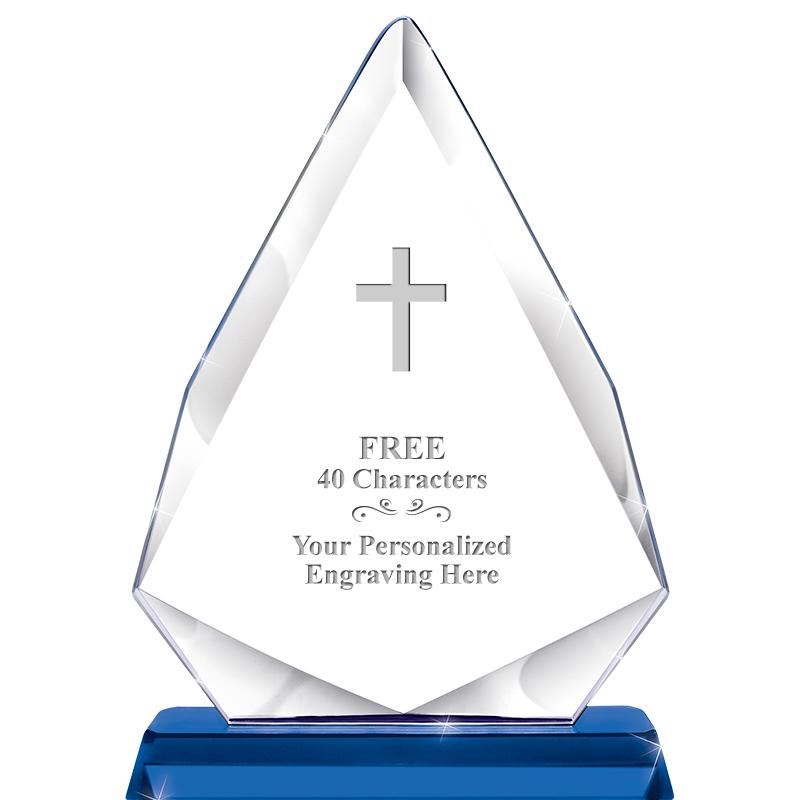 10" SAPPHIRE FORTUNE CRYSTAL