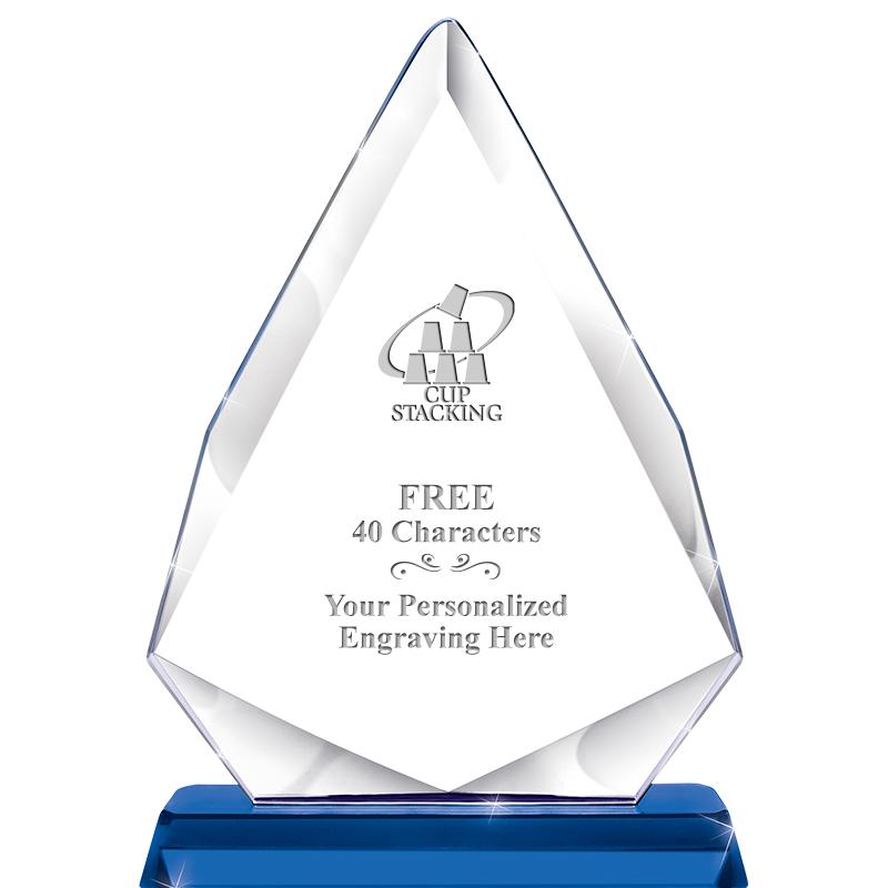 10" SAPPHIRE FORTUNE CRYSTAL