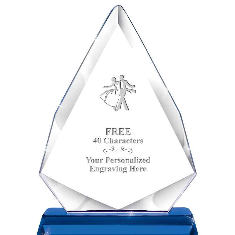 10" SAPPHIRE FORTUNE CRYSTAL