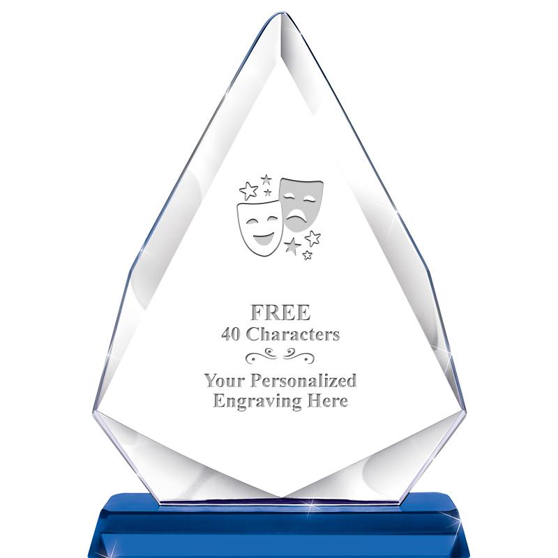 10" SAPPHIRE FORTUNE CRYSTAL