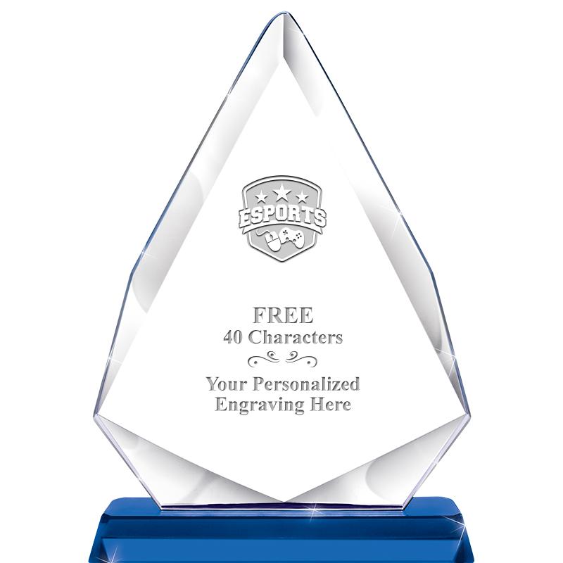 10" SAPPHIRE FORTUNE CRYSTAL