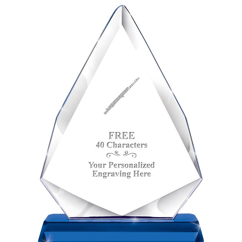 10" SAPPHIRE FORTUNE CRYSTAL