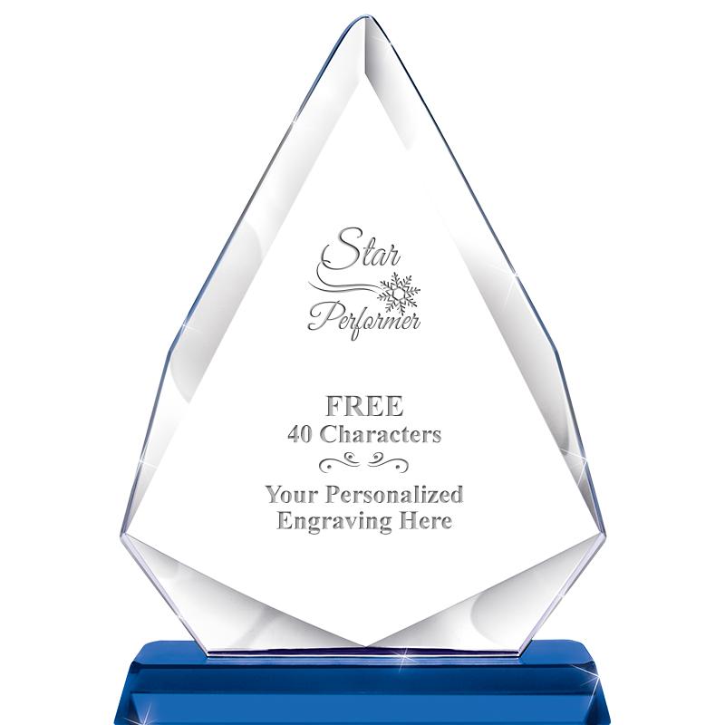 10" SAPPHIRE FORTUNE CRYSTAL