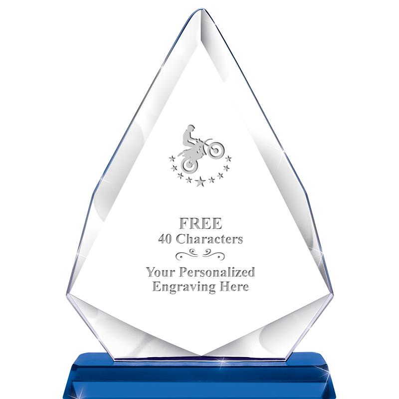 10" SAPPHIRE FORTUNE CRYSTAL