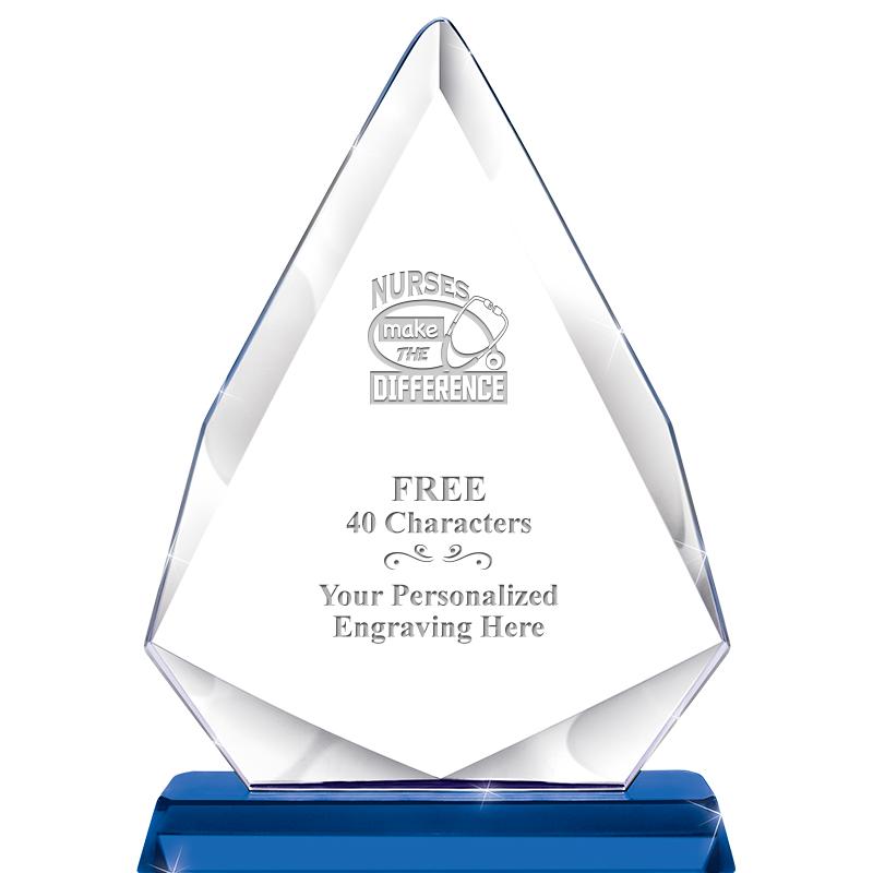 10" SAPPHIRE FORTUNE CRYSTAL