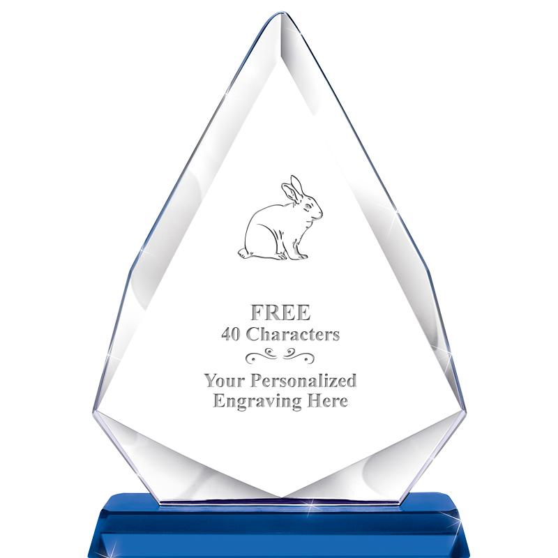 10" SAPPHIRE FORTUNE CRYSTAL