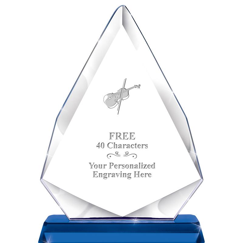 10" SAPPHIRE FORTUNE CRYSTAL