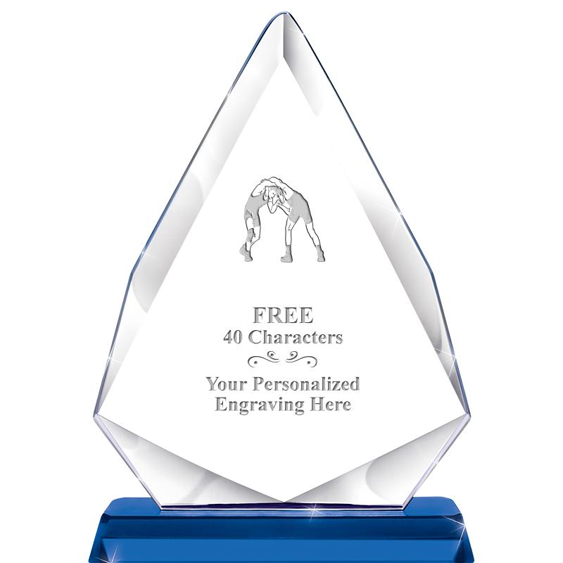 10" SAPPHIRE FORTUNE CRYSTAL