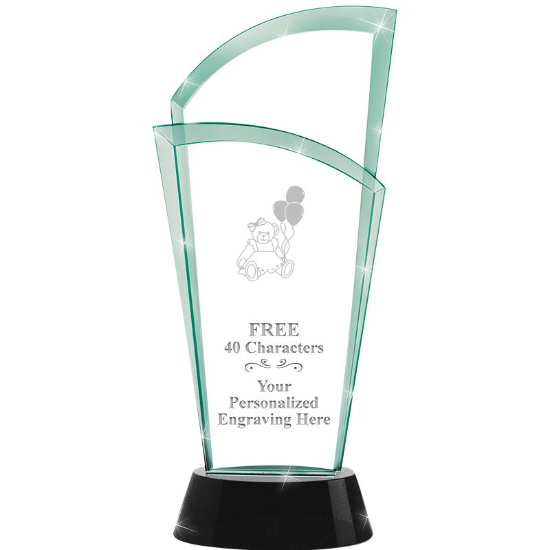 12" SLOPE JADE CRYSTAL